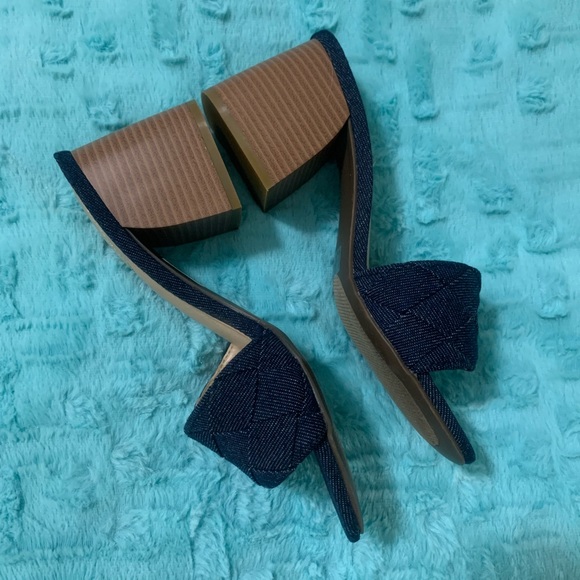 Comfort Denim Wedge Sandals Sz 8 - Picture 3 of 11